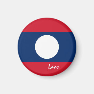 Aimant Drapeau du Laos & Asie - Amateurs de voyage/sports