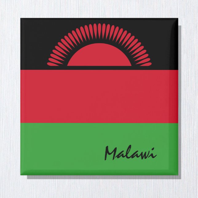 Aimant Drapeau du Malawi & Vacances en Afrique/Vacances s (Créateur téléchargé)