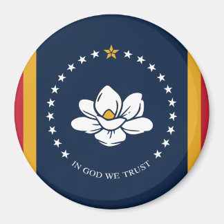 Aimant Drapeau du Mississippi - Nouveau Drapeau de Magnol