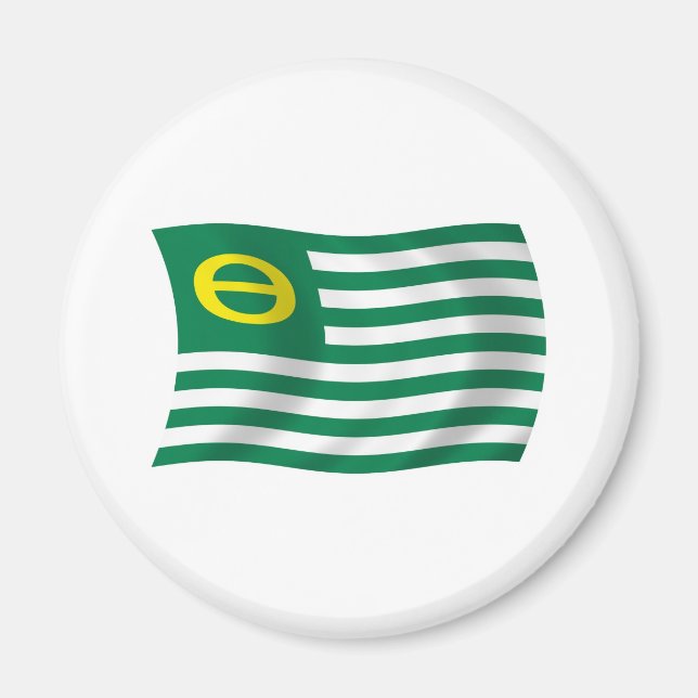 Aimant Drapeau du Mouvement Écologique (Devant)