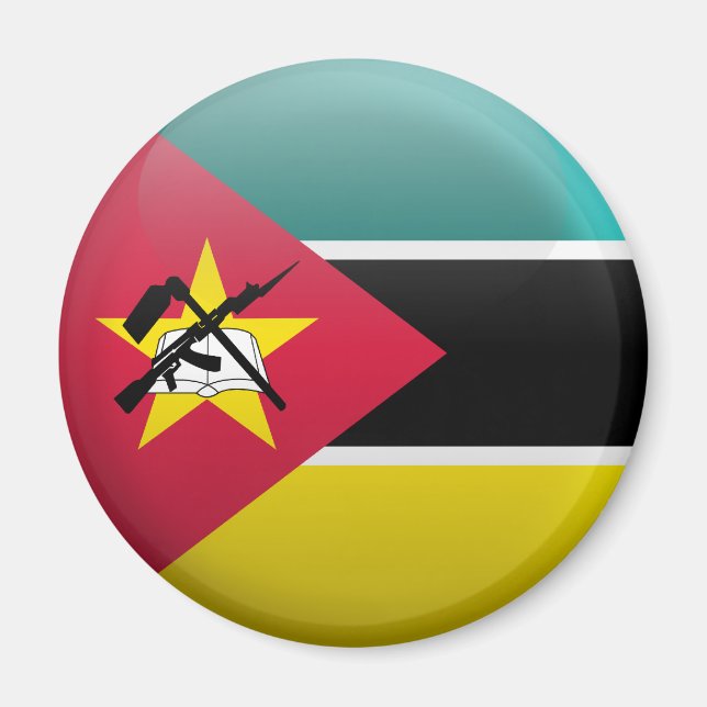 Aimant Drapeau du Mozambique (Devant)