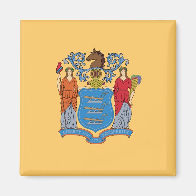 Aimant Drapeau du New Jersey (Devant)