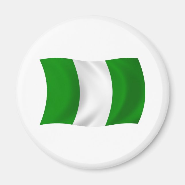 Aimant Drapeau du Nigéria (Devant)