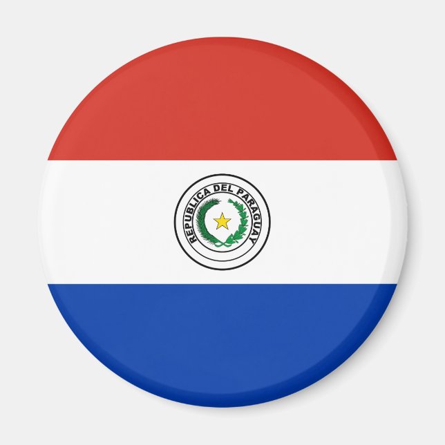 Aimant drapeau du Paraguay (Devant)