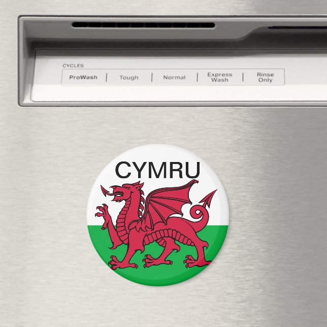 Aimant Drapeau du Pays de Galles Dragon rouge Cymru Trave (In Situ (Lave-vaisselle))