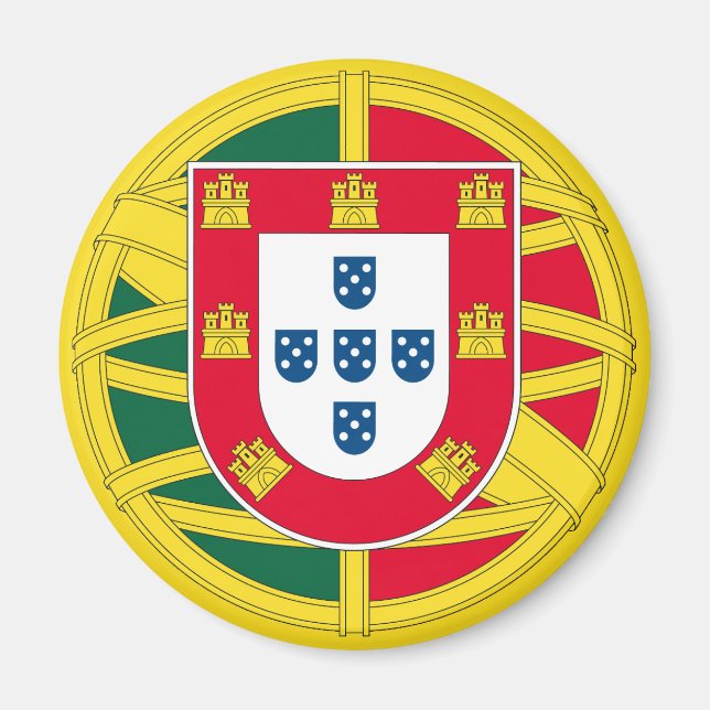 Aimant Drapeau du Portugal pour jour férié au Portugal (Devant)
