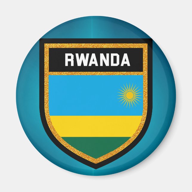 Aimant Drapeau du Rwanda (Devant)