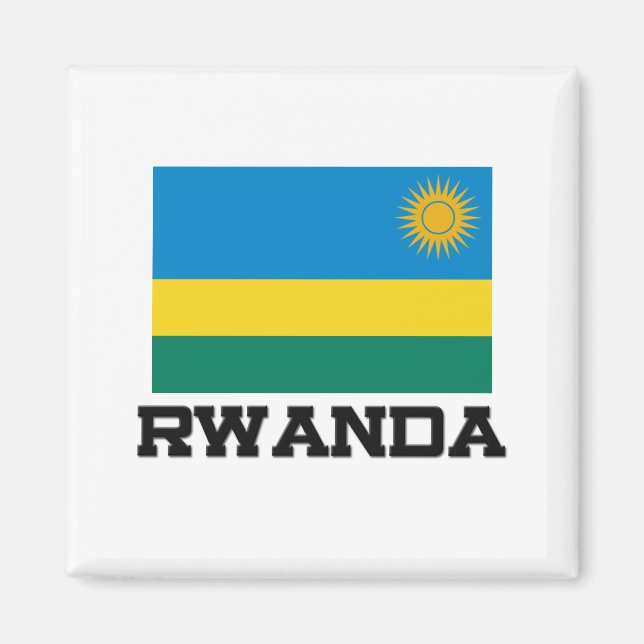 Aimant Drapeau du Rwanda (Devant)