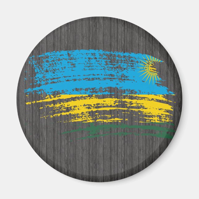 Aimant Drapeau du Rwanda cool (Devant)