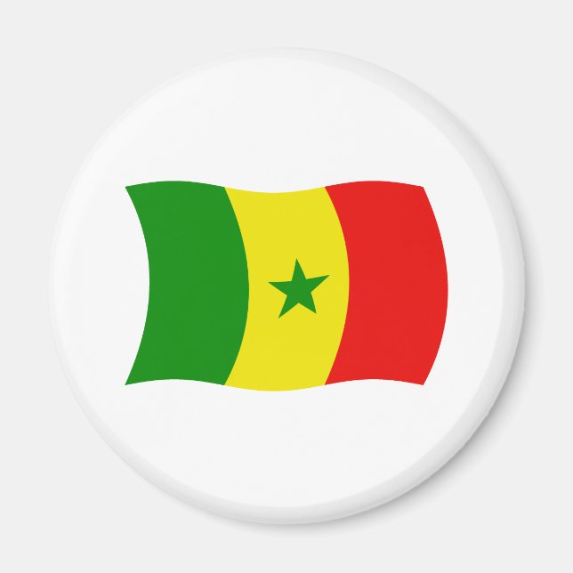 Aimant Drapeau du Sénégal (Devant)