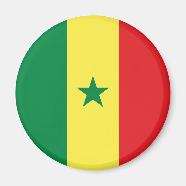 Aimant Drapeau du Sénégal (Devant)