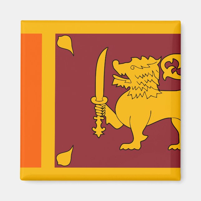 Aimant Drapeau du Sri Lanka (Devant)