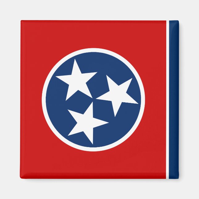 Aimant Drapeau du Tennessee & Tennessee, Etats-Unis vacan (Devant)