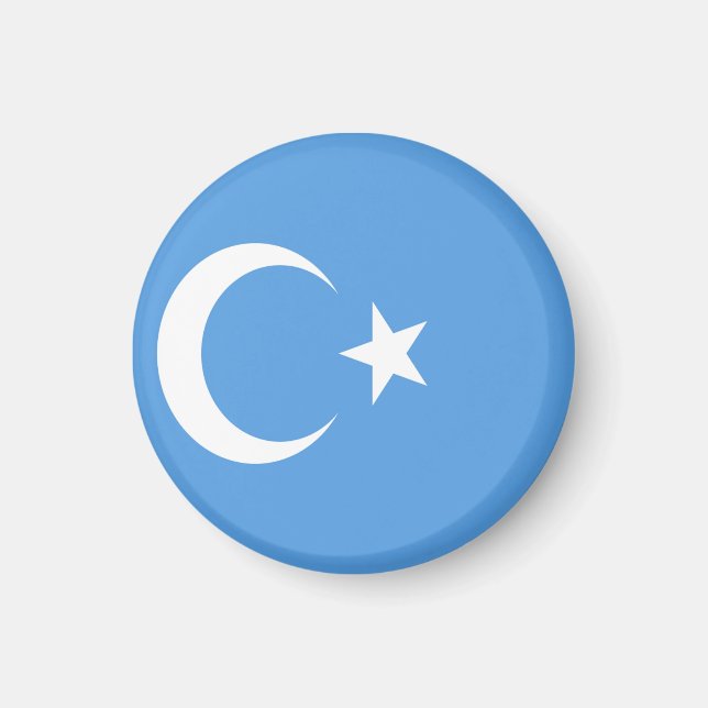 Aimant Drapeau du Turkestan oriental Ouyghur (Devant)