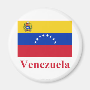 Aimant Drapeau du Venezuela avec le nom