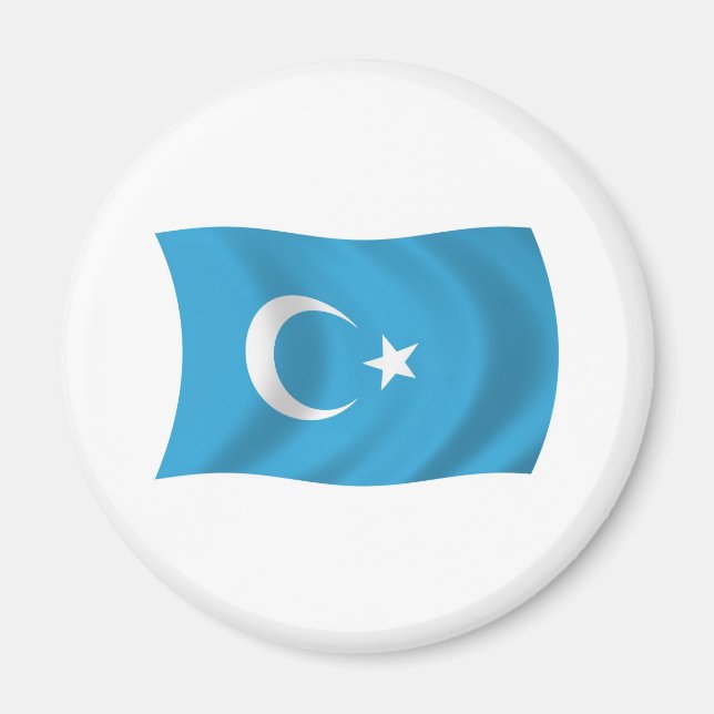 Aimant Drapeau du Xinjianj Uigur (Devant)