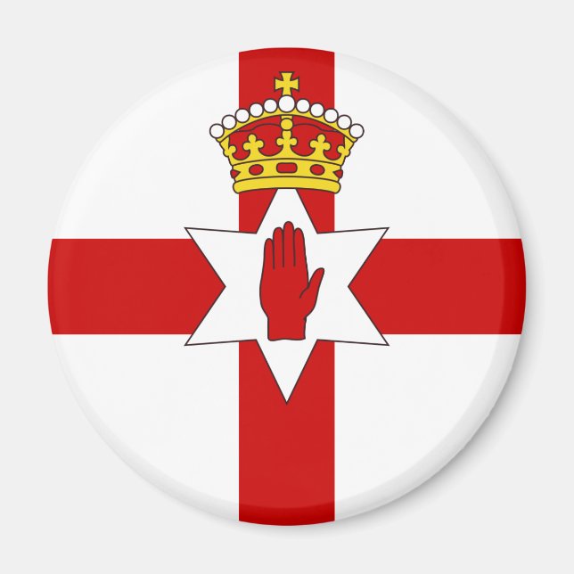 Aimant Drapeau d'ulster d'Irlande du Nord (Devant)