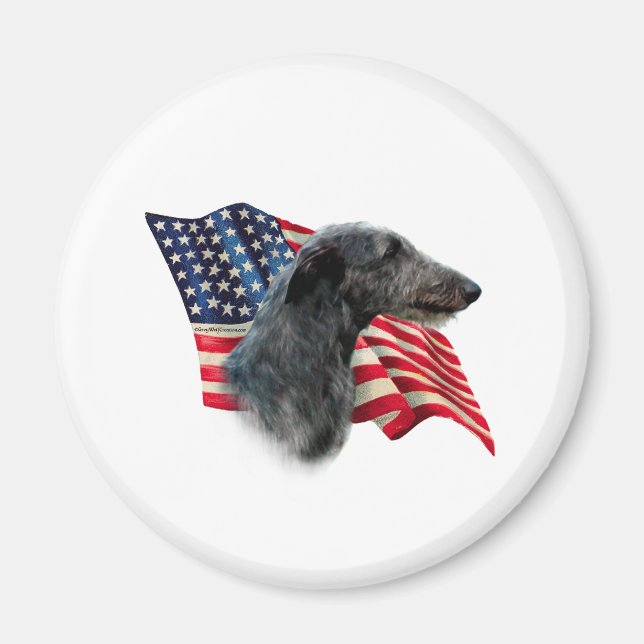 Aimant Drapeau écossais de Deerhound (Devant)