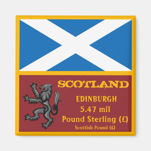 Aimant Drapeau écossais, Edimbourg & Ecosse, Voyage /spor