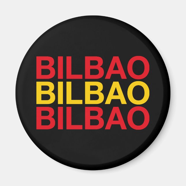 Aimant Drapeau espagnol BILBAO (Devant)
