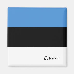 Aimant Drapeau estonien & Voyage Estonie, vacances/sports