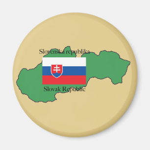 Aimant Drapeau et carte de la Slovaquie