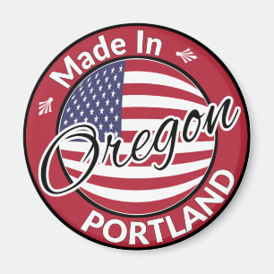 Aimant Drapeau Fabriqué à Portland Oregon USA