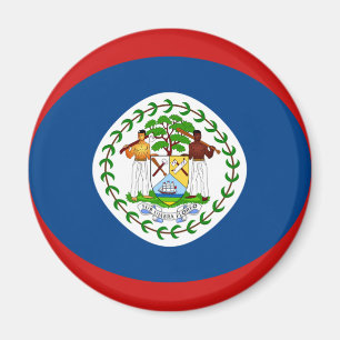 Aimant drapeau fisheye du Belize