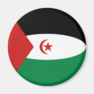 Aimant drapeau fisheye du Sahara occidental