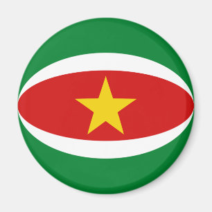 Aimant drapeau Fisheye du Suriname
