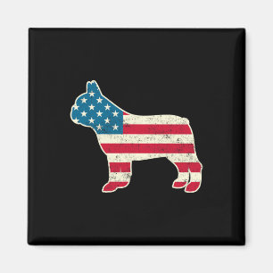 Aimant Drapeau Français Buldog de juillet