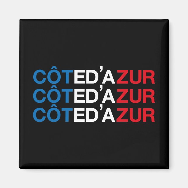 Aimant Drapeau français COTE D'AZUR (Devant)