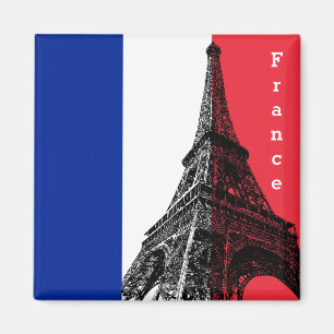 Aimant Drapeau français & Tour Eiffel - France /fans spor