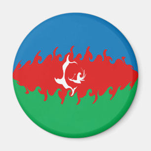 Aimant Drapeau Gnarly de l'Azerbaïdjan