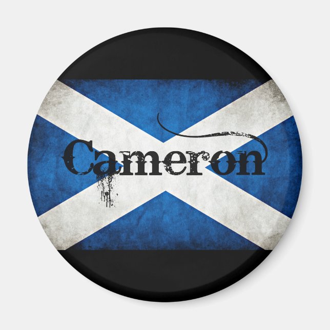 Aimant drapeau grunge Cameron (Devant)