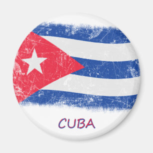 Aimant Drapeau grunge du Cuba