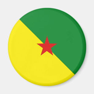 Aimant Drapeau Guyane Fisheye
