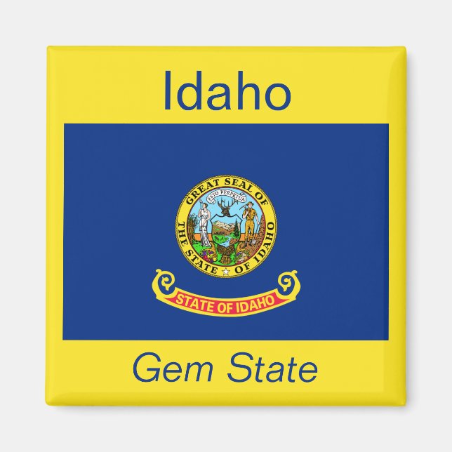Aimant Drapeau Idaho (Devant)