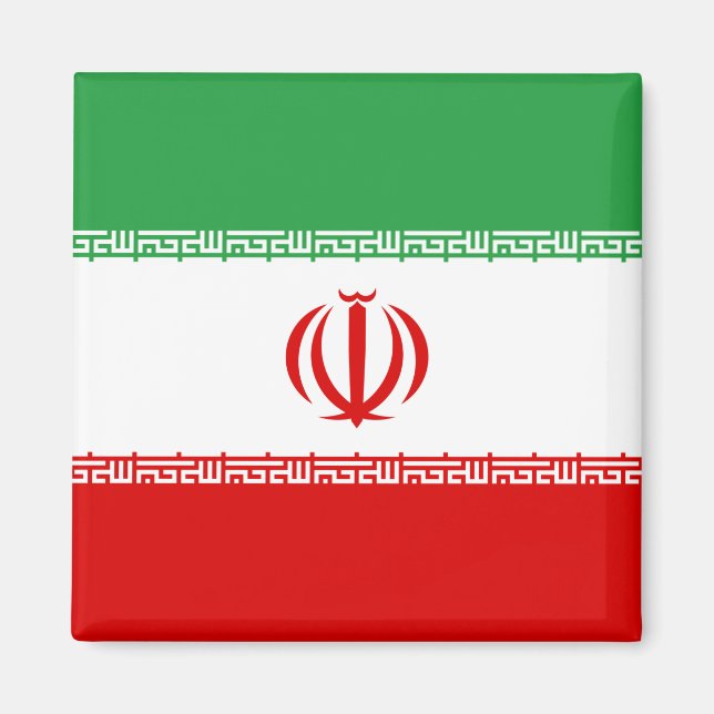 Aimant Drapeau iranien (Iran) (Persan) (Devant)