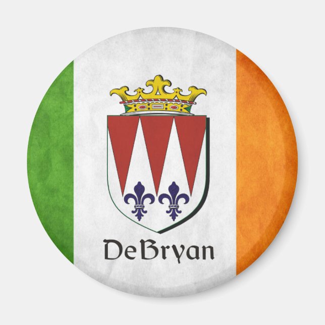 Aimant Drapeau irlandais DeBryan (Devant)