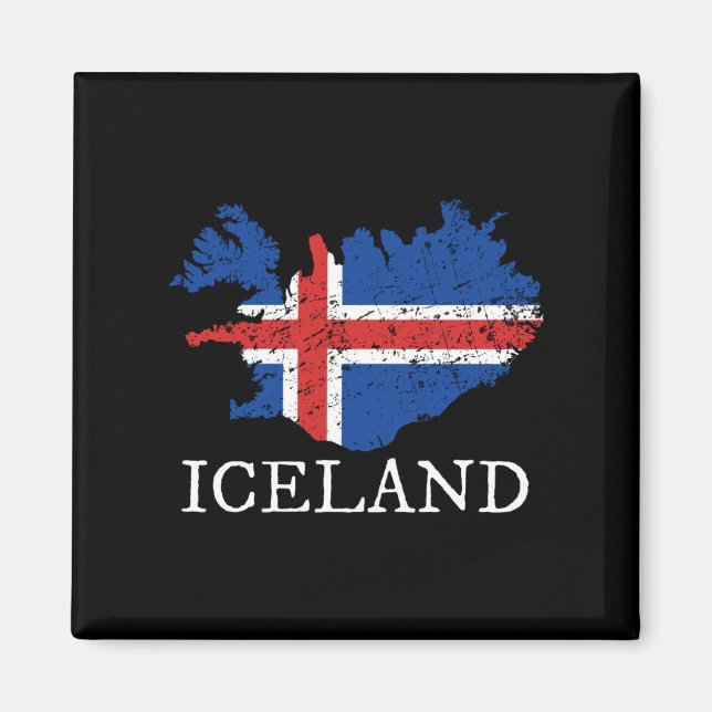 Aimant Drapeau Islande (Devant)