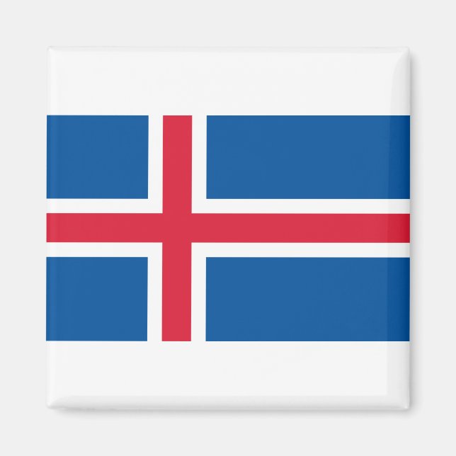 Aimant Drapeau Islande (Devant)