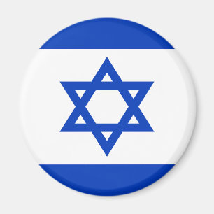 Aimant Drapeau Israélien Étoile Juive Bleu et Blanc