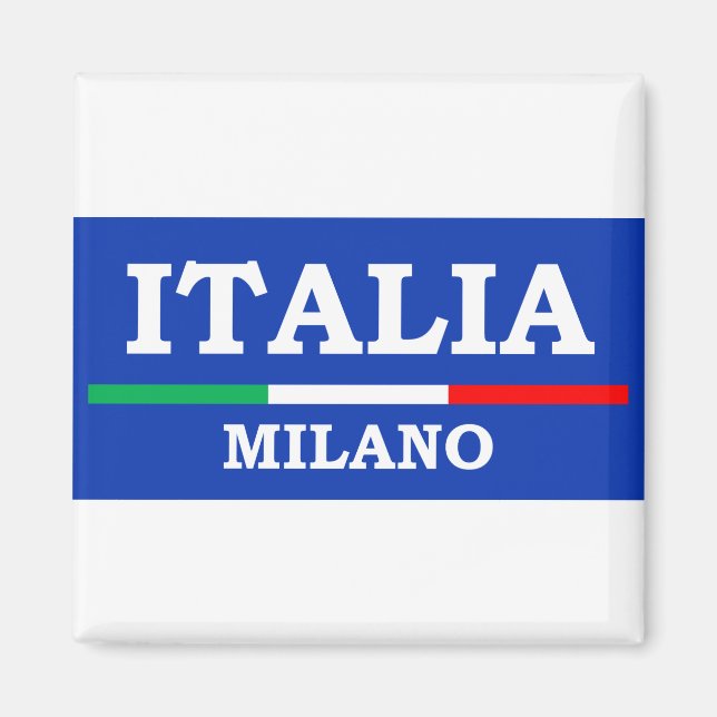 Aimant Drapeau italien Milano Italia Azzurri (Devant)