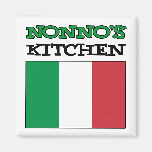 Aimant Drapeau italien Nonno's Kitchen (Devant)