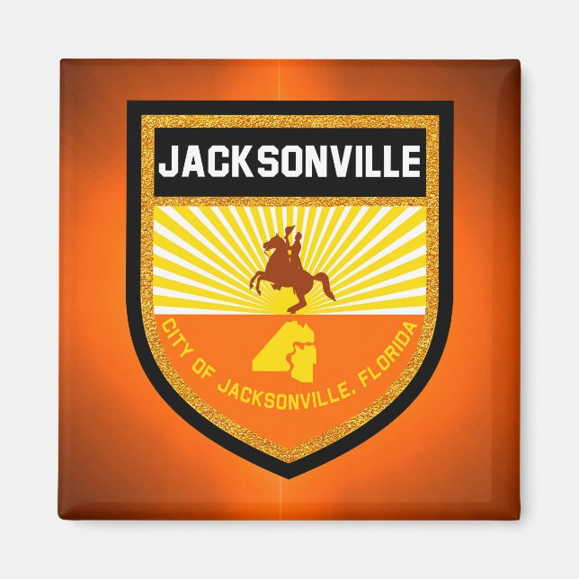 Aimant Drapeau Jacksonville (Devant)