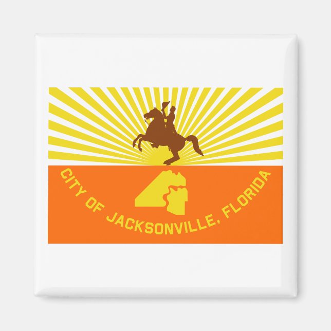 Aimant Drapeau Jacksonville (Devant)