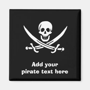 Aimant Drapeau Jolly roger de pirate
