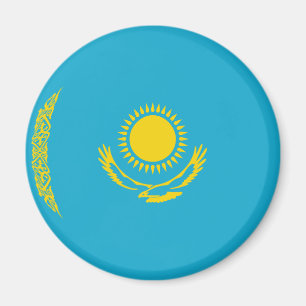 Aimant drapeau Kazakhstan fisheye