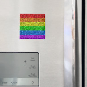 Aimant Drapeau LGBT vibrante parties scintillant arc-en-c